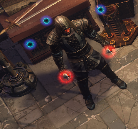 Braxol, the Middleman, a Bladecaster mercenary in an encounter.
