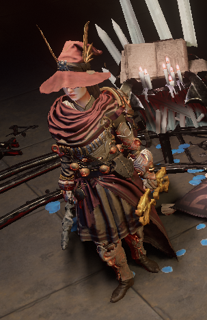Elia, the Bitter, a Flamehand mercenary in a hideout encounter.