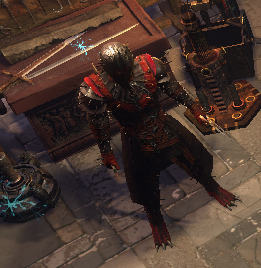 Privok Quick-hand, a Bladebitter mercenary in a hideout encounter.