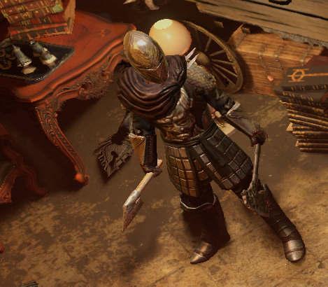 Sordin Trayon, a Bloodletter mercenary in an encounter.